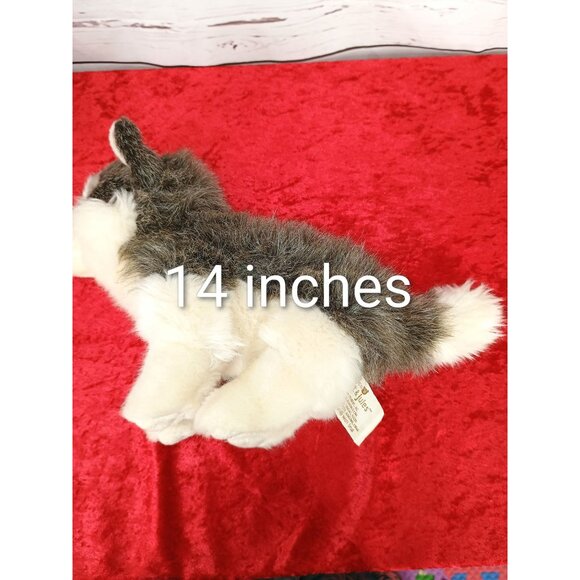 Demdaco Nat & Jules 14" Plush Husky Stuffed Animal Toy - Picture 6 of 7